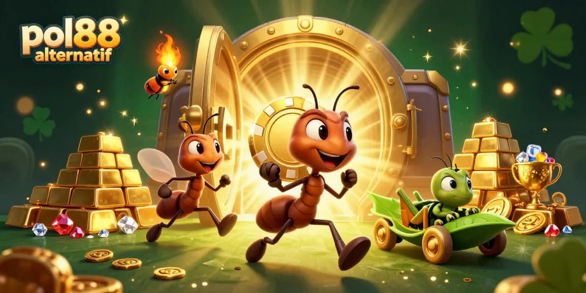 Ant tim 3D mencuri chip poker besar di terowongan, pol88 alternatif.