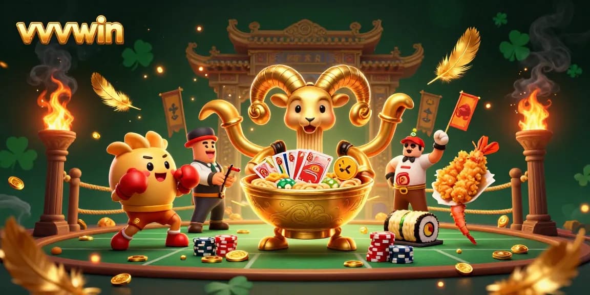Engage in thrilling gameplay at vvvwin with 3D cartoon characters in a vibrant casino scene.