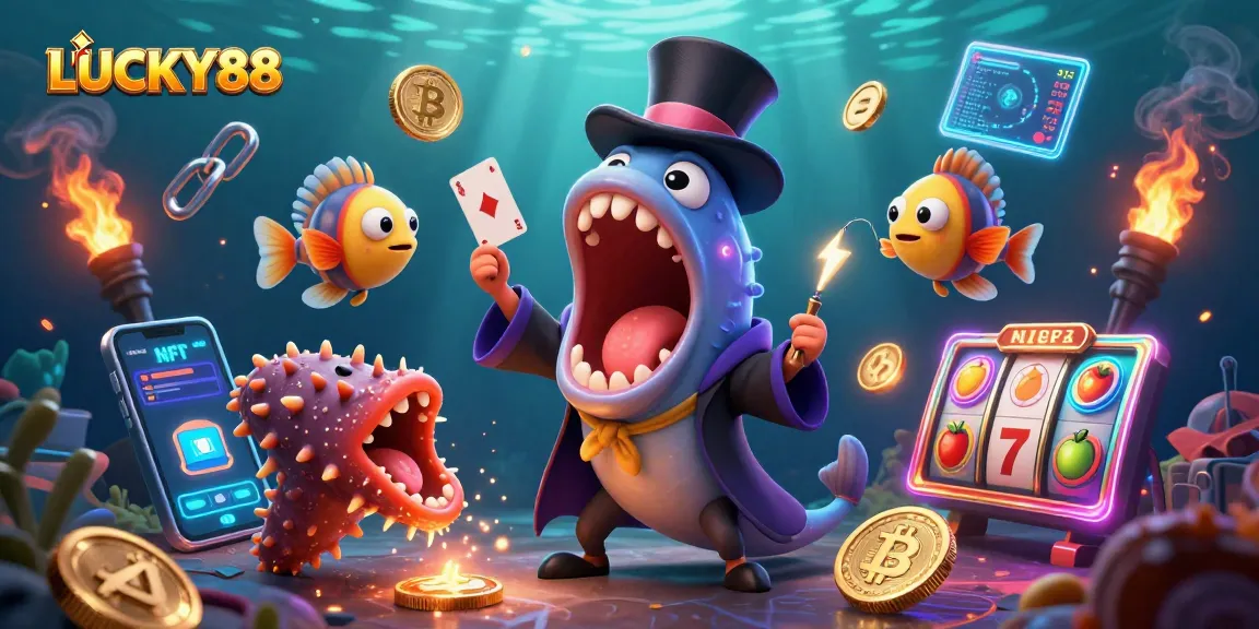 Engage in thrilling games at LUCKY88, featuring vibrant underwater casino magic.