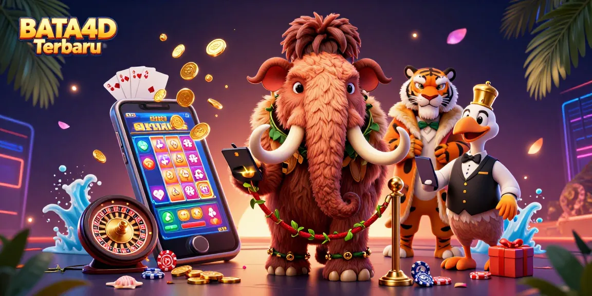 BATA4D Terbaru menghadirkan bouncer mammoth, tamu VIP saber-tooth, dan pengantar dodo di pintu masuk kasino online.