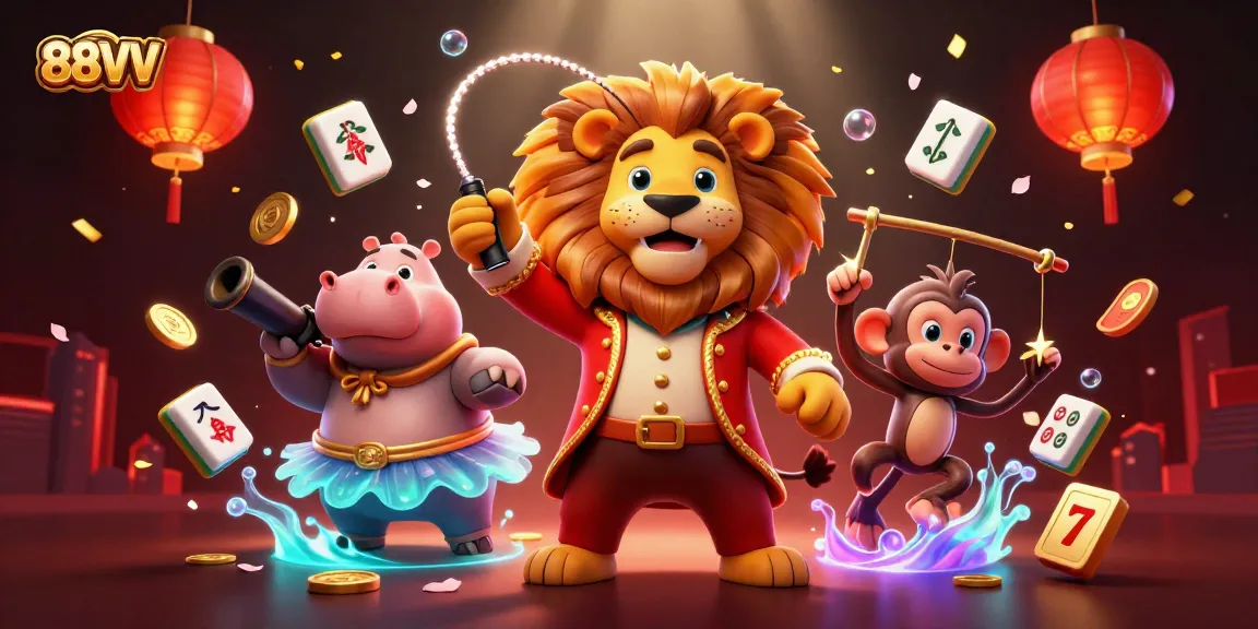 Engage in thrilling moments with 88VV's vibrant casino experience featuring lively characters and dynamic gaming elements.