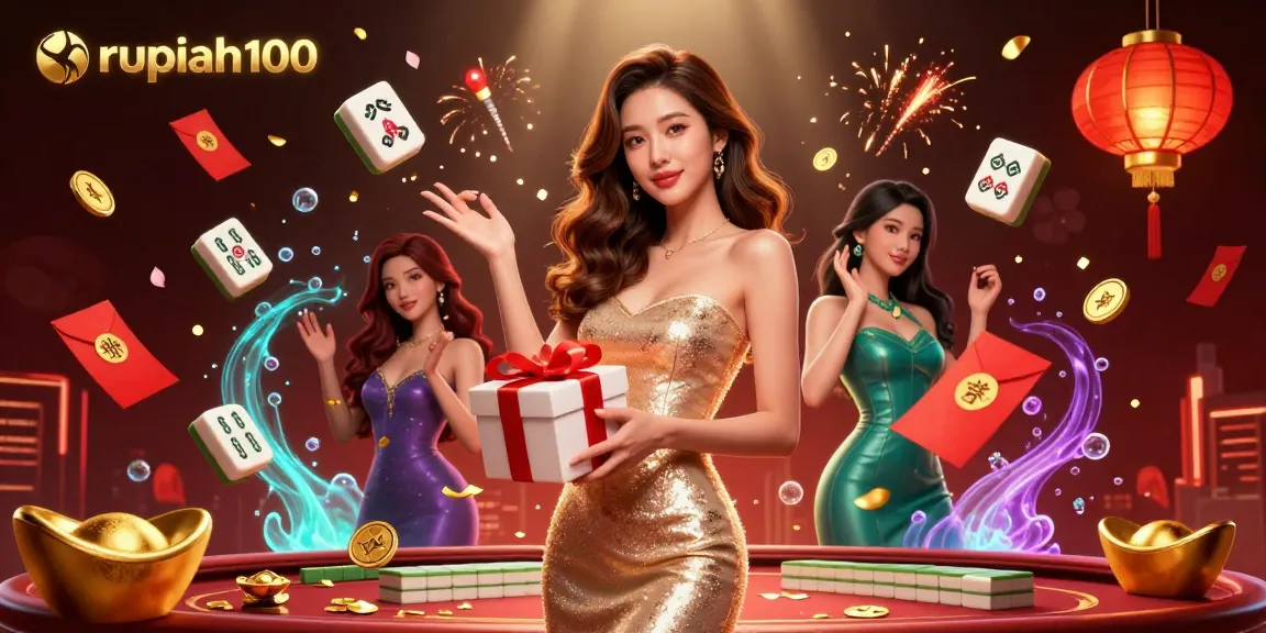 Win exciting prizes on rupiah100 while enjoying a festive casino experience filled with golden coins and red envelopes.