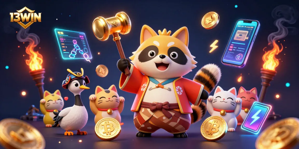 Join the fun with 13WIN's vibrant casino characters and lucrative gaming elements!