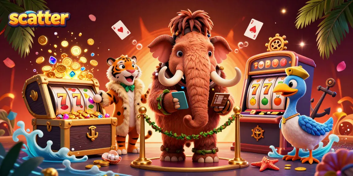 Experience the scatter excitement in this vibrant 3D casino scene with animated characters and dynamic game elements.