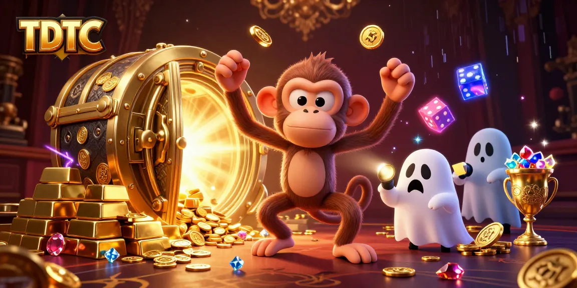 Engage with TDTC as a poltergeist monkey and ghost-hunter puppy explore a lively casino.