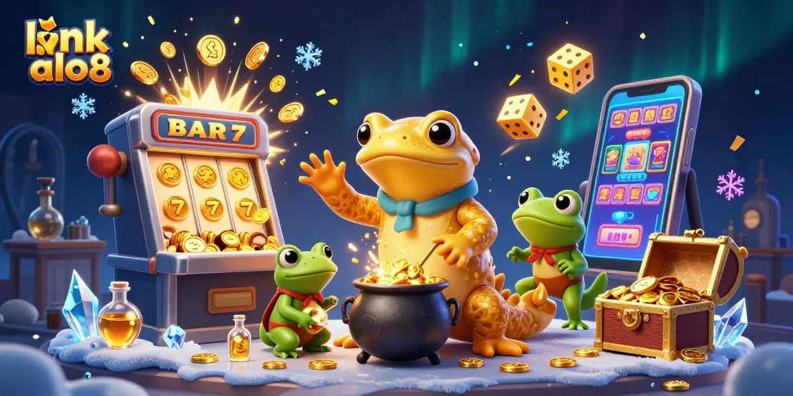 Experience thrilling winnings at link alo8 with an explosive casino scene filled with vibrant characters and games.
