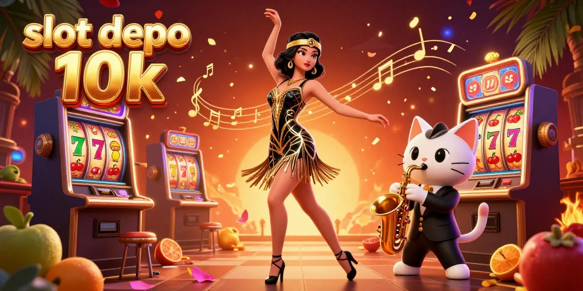 Experience excitement with slot depo 10k in a dynamic casino scene full of vibrant game elements.