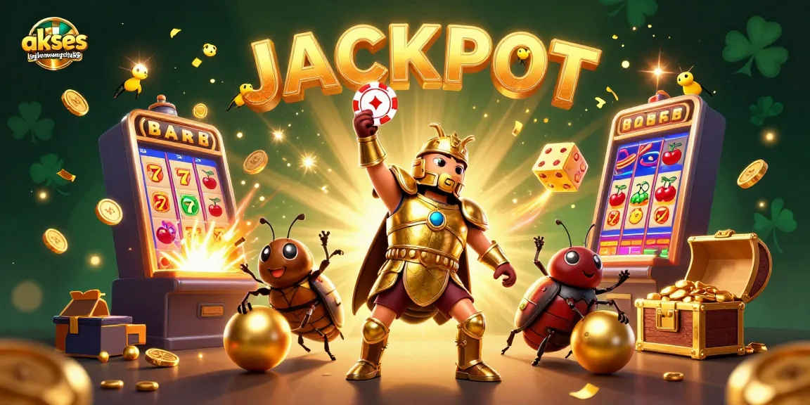 Experience excitement with akses login menangclub88 as iconic characters celebrate a jackpot in a vibrant casino scene.