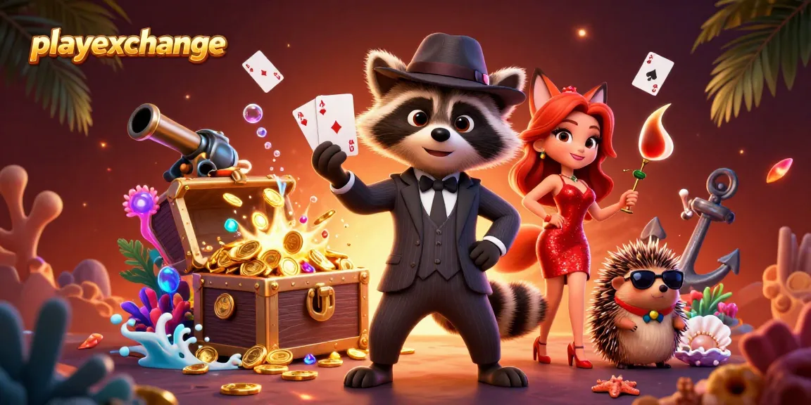 Explore innovative gaming at playexchange featuring vibrant characters and exciting casino elements.