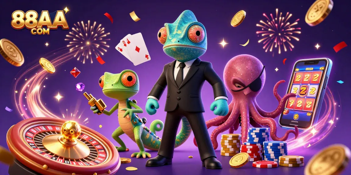 Engage in thrilling gameplay at 88AA COM with ultra-detailed casino characters and vibrant elements.