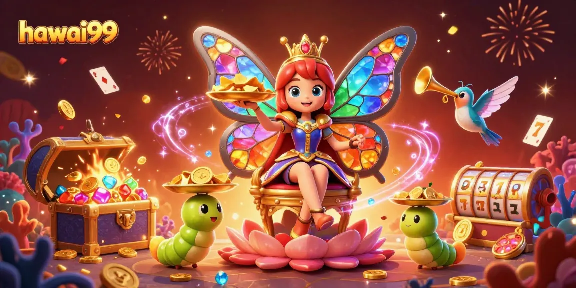 Play and win big with hawai99 in this vibrant, dynamic casino-themed scene.