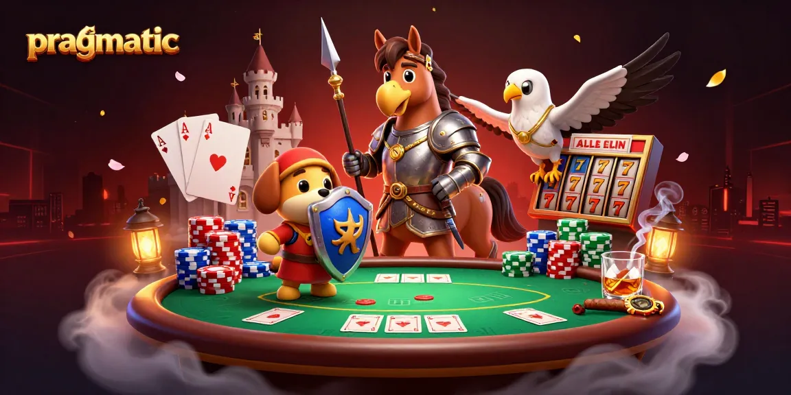 Engage in pragmatic gaming strategies while enjoying a lively 3D casino scene overflowing with excitement.
