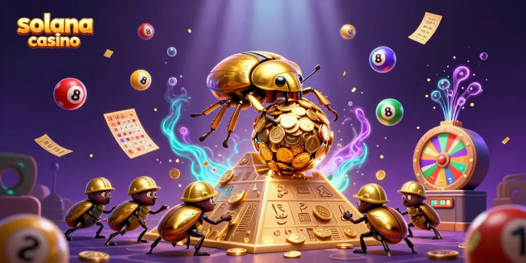 Experience the excitement of the solana casino with vibrant characters and dynamic game elements.