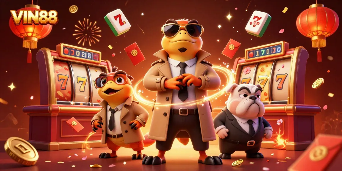 Experience the thrilling VIP entrance at VIN88 casino with raptors in disguise amidst vibrant gaming elements.