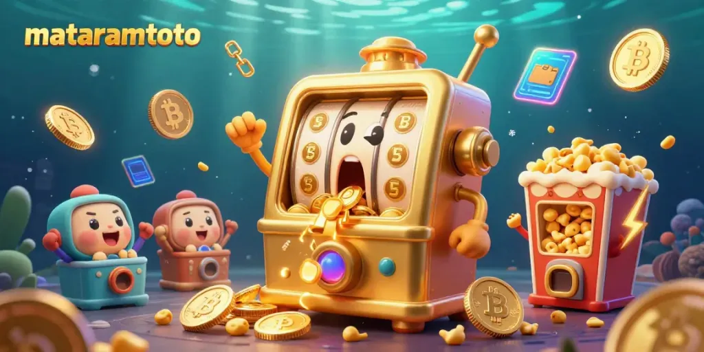 Experience the thrill of winning at mataramtoto with lively slot machines striking jackpots amid a wealth of Bitcoin.