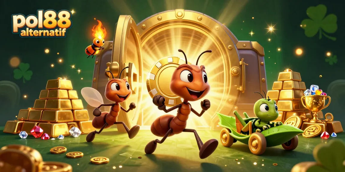 Ant tim 3D mencuri chip poker besar di terowongan, pol88 alternatif.