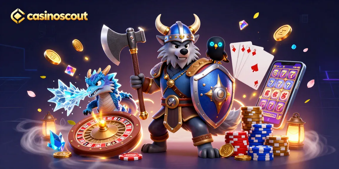 Celebrate big wins at casinoscout with an epic Viking wolf warrior and a fierce dragon!