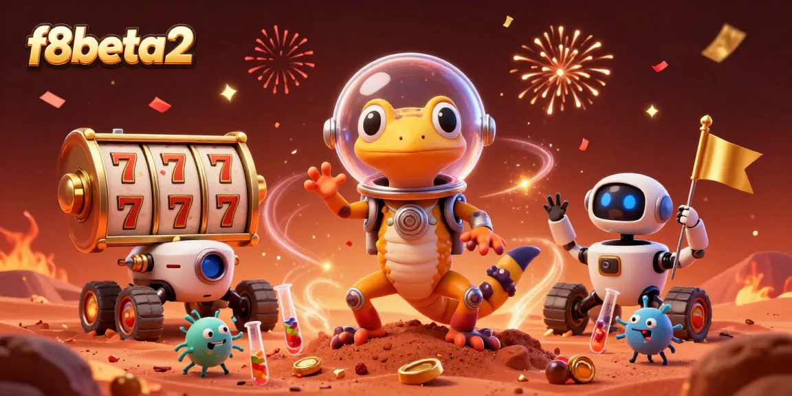 Experience the thrill of f8beta2 with a Martian gecko uncovering a hidden casino on Mars.
