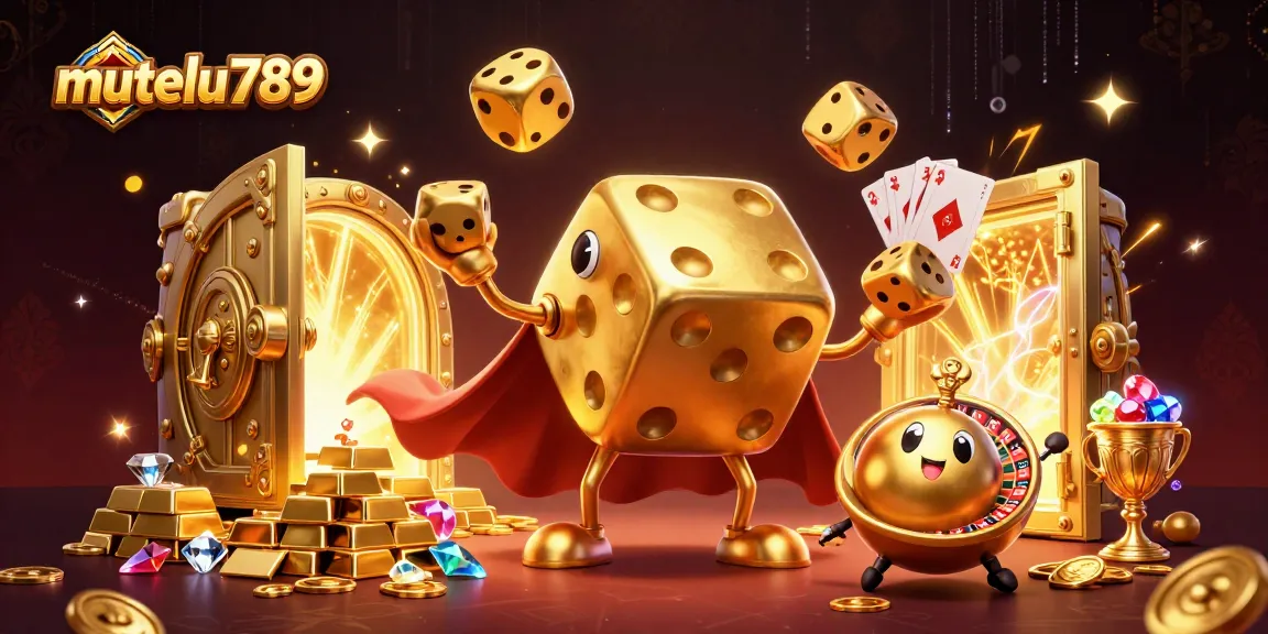 Experience the thrill with mutelu789's stunning lottery-themed imagery showcasing dynamic characters and golden treasures.
