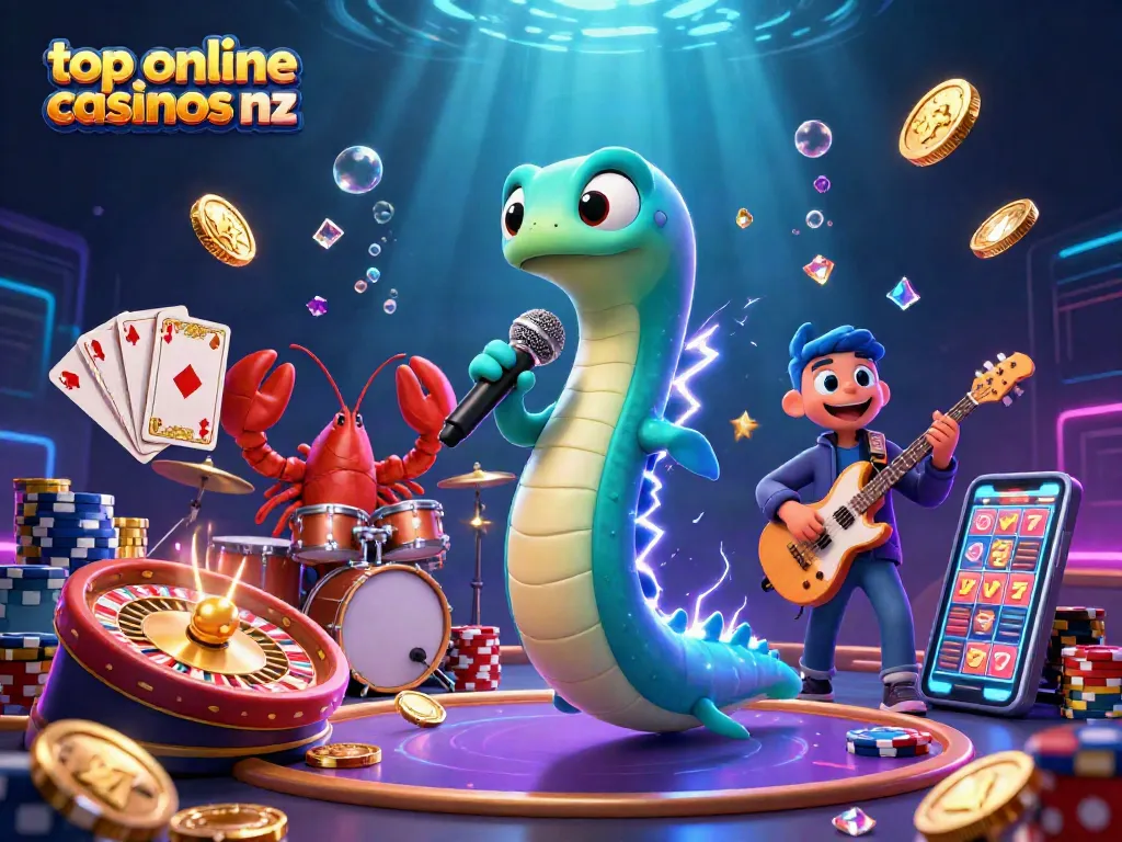Experience the excitement of top online casinos nz with lively underwater casino characters and sparkling game elements.