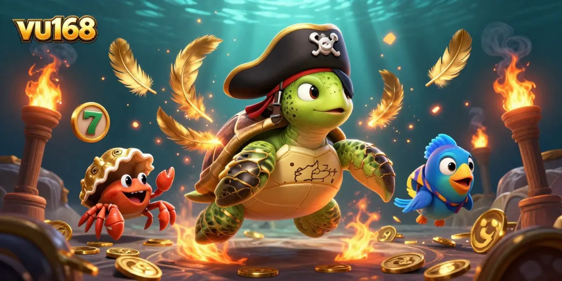 Experience thrilling gameplay at vu168 with lively characters amidst gambling excitement.