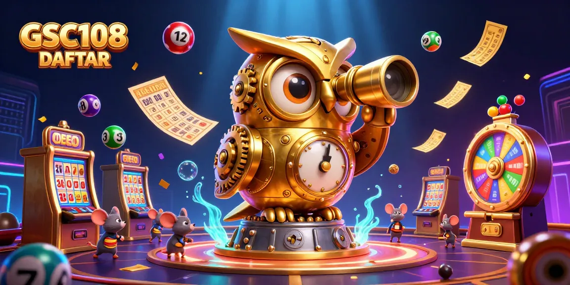 Spin and win with GSC108 DAFTAR, featuring dynamic casino elements and vibrant characters.