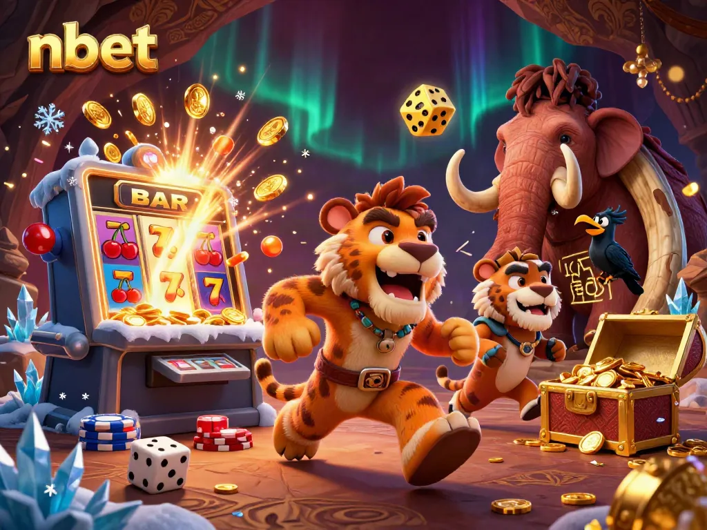 Experience nbet's lively gaming scene with iconic characters and vibrant casino elements.