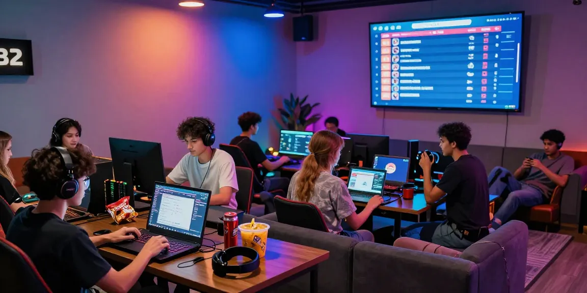 Group enjoying B52 online games in a vibrant gaming lounge.