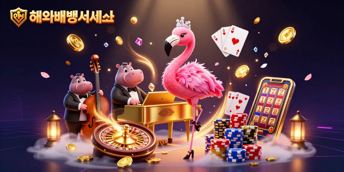 Experience thrilling moments at 해외배팅사이트 with vibrant casino elements and dynamic characters.