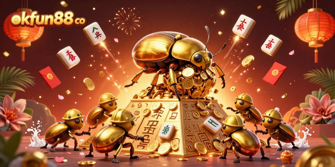 Experience thrilling gameplay with okfun88 co in a vibrant, dynamic casino-themed illustration.
