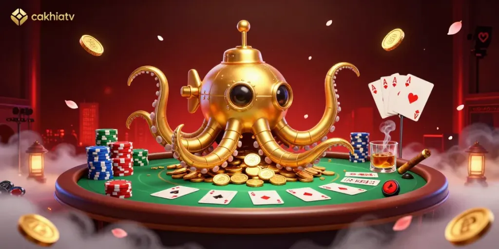 Experience the excitement of CakhiaTV with dynamic poker action and golden treasures.
