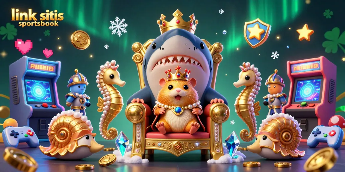 Engage with the vibrant world of the link situs sportsbook filled with colorful game elements and a royal setup.