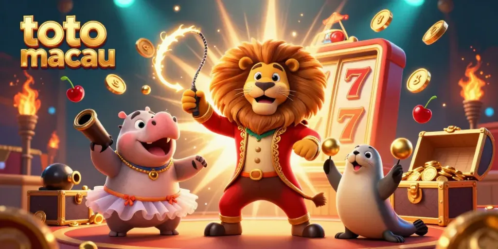 Mainkan toto macau secara interaktif dengan karakter lucu dan jackpot melimpah dalam ilustrasi kasino yang menawan.