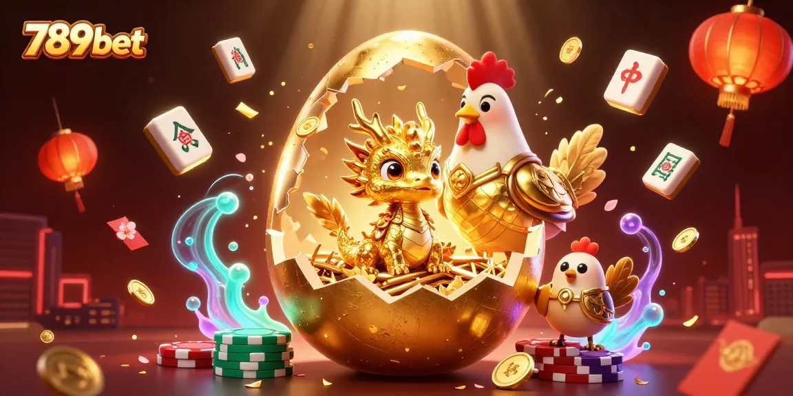 Experience the exciting world of 789bet with a golden dragon and vibrant casino-themed elements.