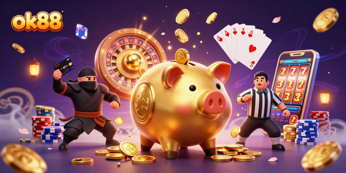 Feel the excitement with ok88 as golden coins cascade and characters engage in thrilling gameplay.