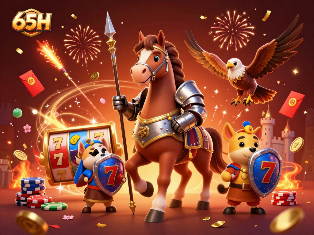 66H traz emoção ao jogo com personagens de fantasia em cena vibrante de cassino.