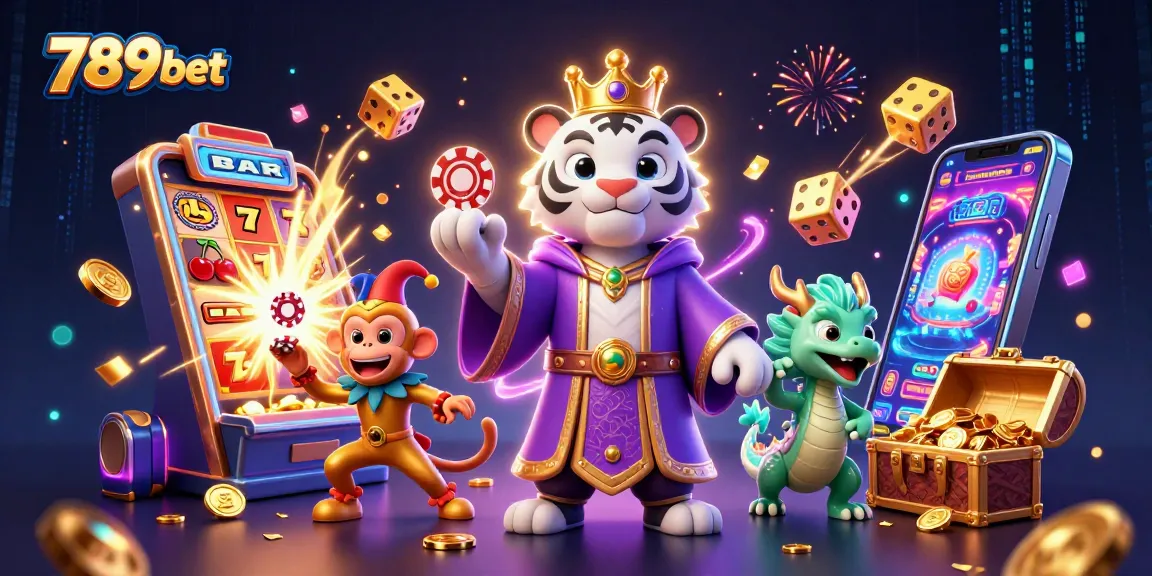 Engage with the thrilling casino world of 789bet featuring a vibrant scene with characters and game elements.