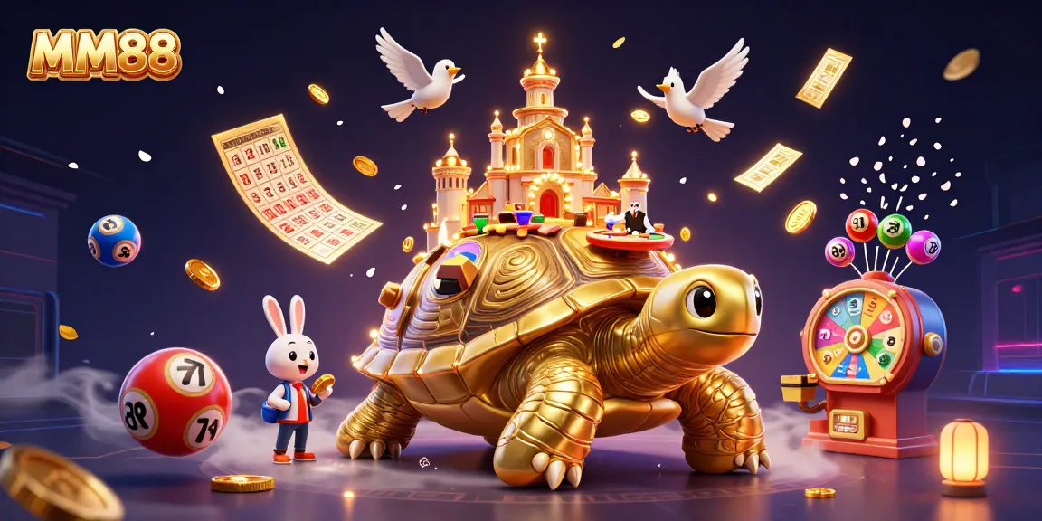 Experience thrilling gameplay at MM88 with a vibrant 3D casino illustration featuring a golden tortoise casino.