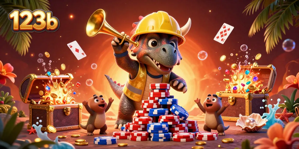 Engage in thrilling moments at 123b with exciting poker chip pyramids and casino festivities.