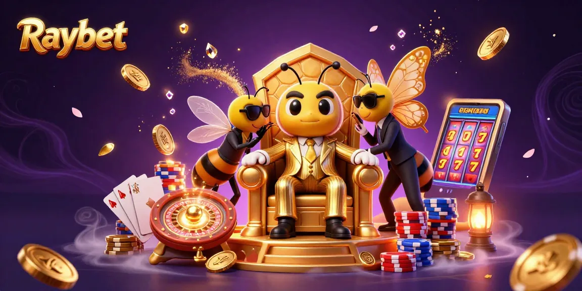 Raybet players spinning the roulette wheel and winning big amidst sparkling gems and coins