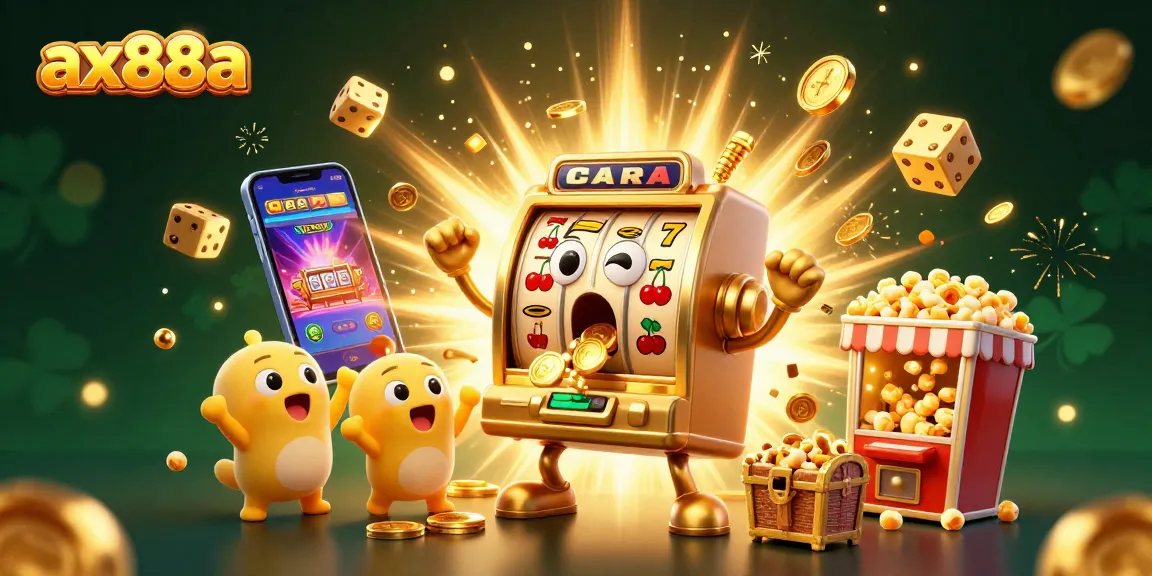 Enjoy diverse gaming at ax88a with a lively scene of jackpot-winning slot machines and vibrant casino elements.