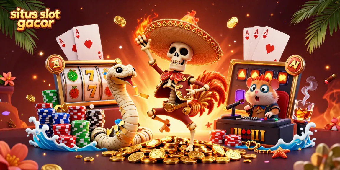 Experience the excitement of situs slot gacor with dynamic characters celebrating a slot victory.