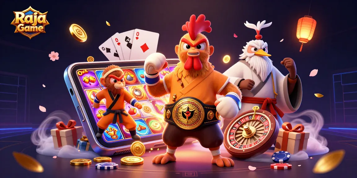 Join the excitement of Raja Game with thrilling slot gameplay, colorful visuals, and dynamic characters.