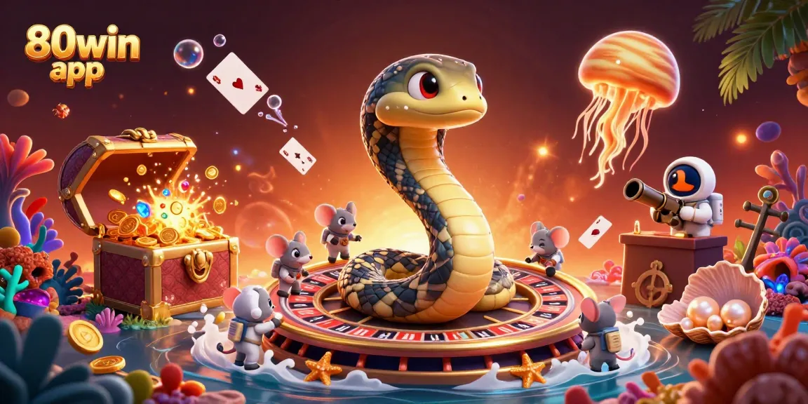 Astronaut mice placing bets on the 80win app roulette wheel with vibrant casino elements.