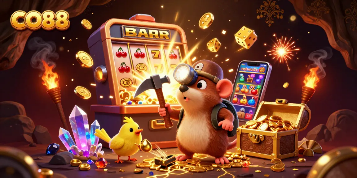 Join the adventure with CO88 as a treasure hunter mole explores a dazzling casino world full of jackpots and gold!