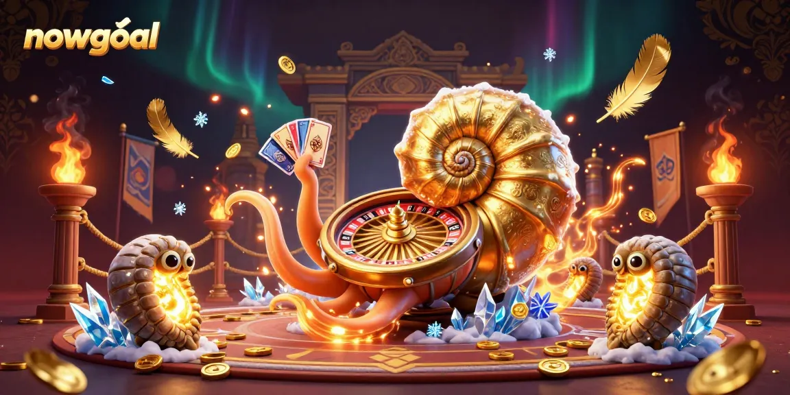 Experience thrilling moments at nowgoal with an epic illustration of a giant nautilus roulette wheel.