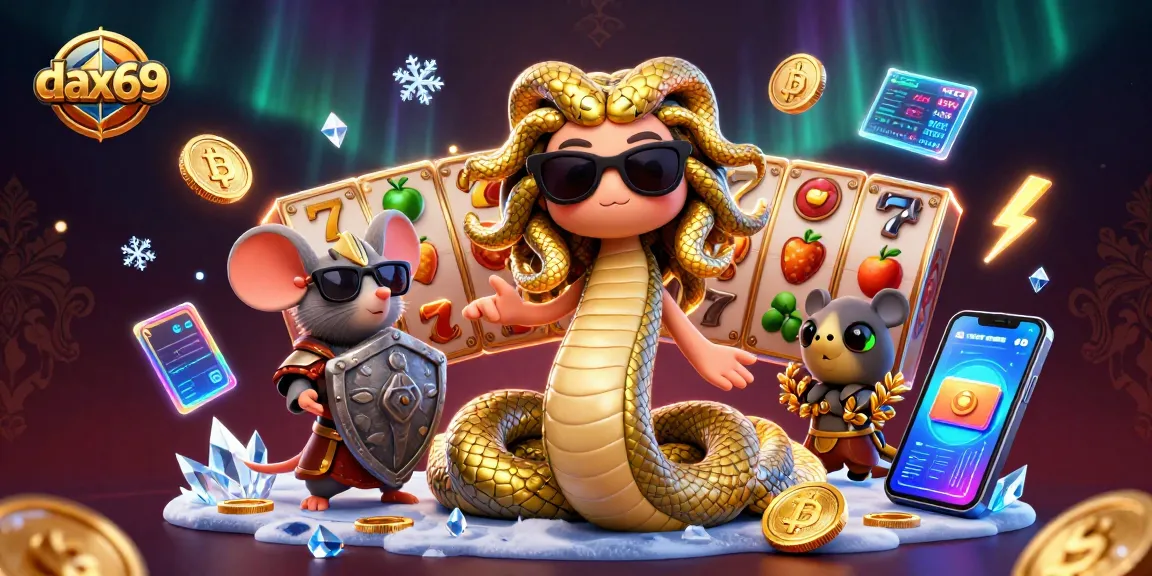 dax69 tampilkan slot gacor yang menguntungkan dengan Medusa dan karakter pahlawan dalam ilustrasi 3D