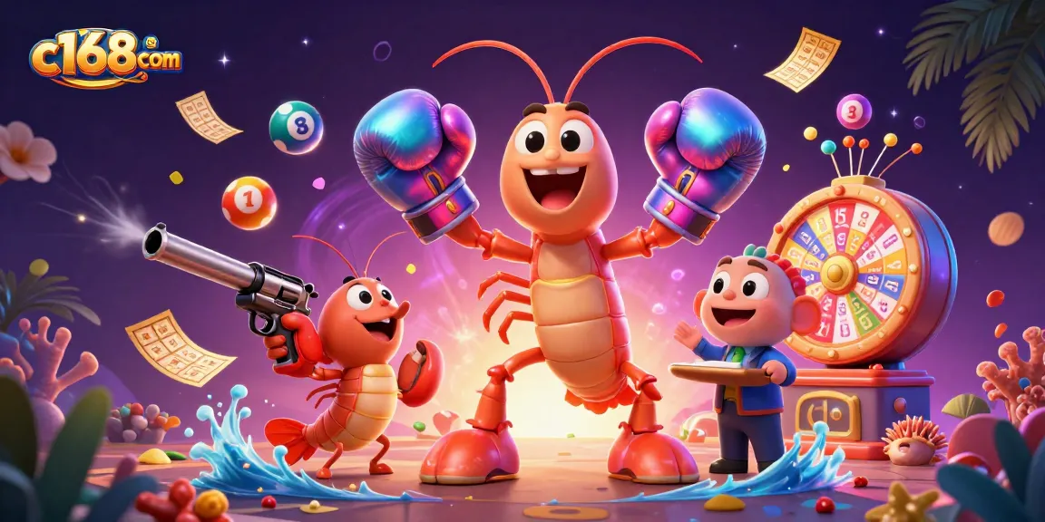 C168com brings the excitement with colorful lottery balls and dynamic casino elements in an engaging 3D illustration.