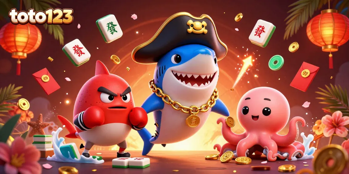 Engage and win with toto123 in this vibrant 3D scene of exciting cartoon characters