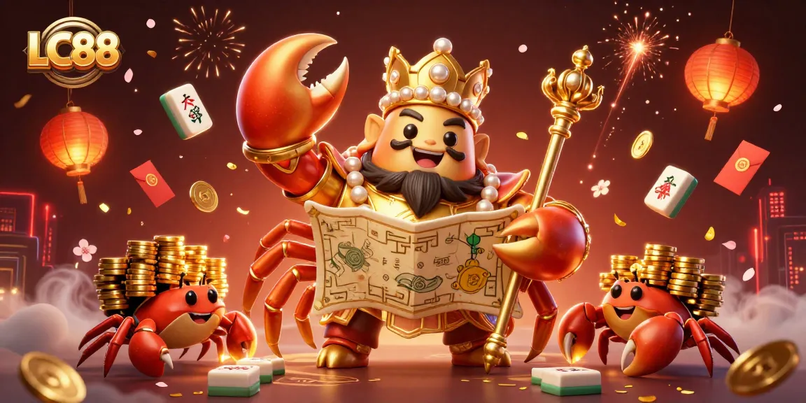 Engage in thrilling gaming at LC88 with a vibrant illustration of luck and rewards in a casino setting.
